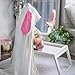 Premium Baby Hooded Towel w/Bunny Crinkle Ears - Extra Soft & Luxury Large Organic Bamboo Bath Towel for Boy or Girl - Newborn, Infant, Toddler - Hypoallergenic, Super Absorbent | Baby Shower Gift