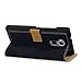 HTC One Max Low Profile Faux Leather Wallet Case with Viewing Stand - By Covert (Black)