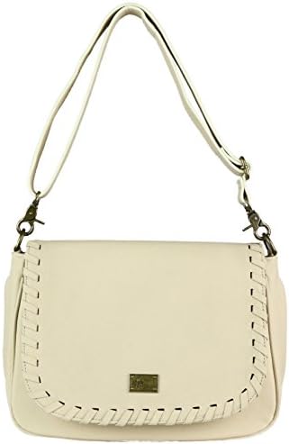 Concealed Carry Purse - The Janae Laced Gun Crossbody by Miss Conceal - Genuine Leather (Bone)