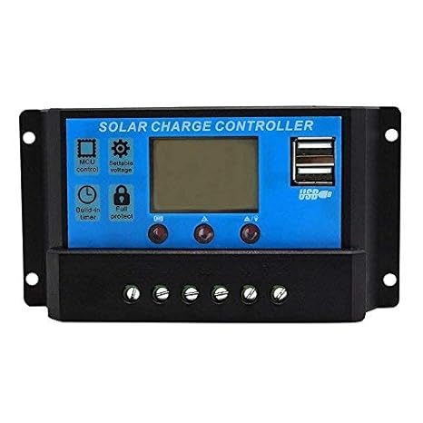 ELEPHANTBOAT 10A 12V 24V ABS Solar Panel Charger Controller Battery Regulator Dual USB