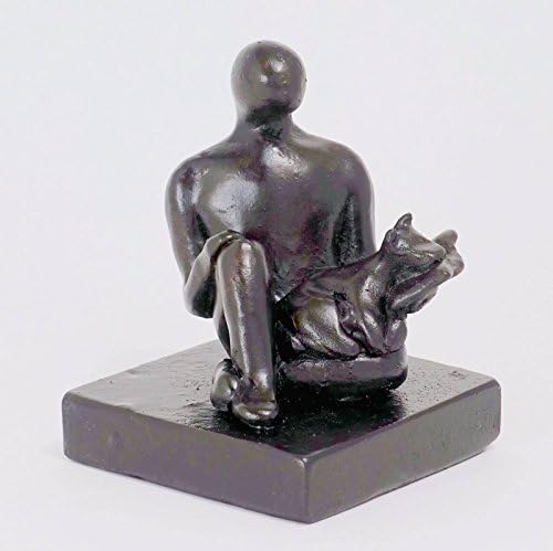 Reads with Dogs Sculpture, "Wet Nose in a Book" Limited-Edition Cast-Stone, 3.5 Inches