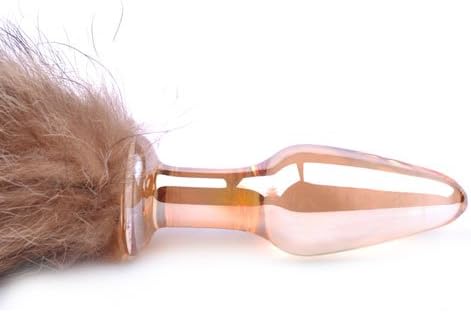 PleasureBox Glass Anal Plug with Tail, 40 cm, Large - Image 4