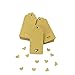 100 Pcs Imported Rectangle Kraft Paper Bookmarks Gift Tags Wedding Favor Bonbonniere Favor Thank You Gift Tags with 100 pcs Tassels (Brown&Light Gold)