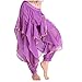 MUNAFIE Belly Dance Harem Pants Tribal Arabic Halloween Pants with Gold Trim US0-14