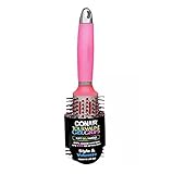 Conair Brush Gel Grips Soft Gel Handle Round Tourmaline Hair Brush, 4.8 Ounce