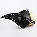 SaiDeng Halloween Party Mask Plague Doctor Cosplay Props Steampunk PU Leather Mask (Black2)