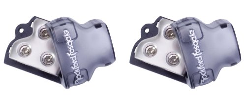 2) ROCKFORD FOSGATE RFD1 0/1/4-Gauge Ga Car Audio Distribution Block 1-In 2-Out