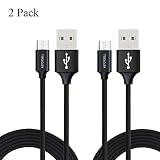 Micro USB Cable, ASTOTSELL 2-Pack Cloth Braided Android USB Charging Charger Cable Compatible for Amazon Kindle (2FT, Black)