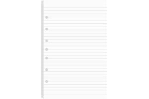 FAN&RAN Lind Filler Paper for Mini Binder 5.5"x8.5", 100 Sheets, 7-Hole, White