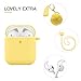 OULUOQI for Airpod Case -Slicone Cute for Airpods Case Cover with Pom Pom Keychain Compatible with Apple Airpods 2 &1 (Front LED Visible)