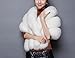 Pinkmerry Faux Fur Wrap Cape Shawl for Women (FBA)