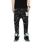 Pizoff Camouflage Faux Leather Harem Jogger Pants Y0504-black-L