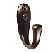 mDesign Wall Mount Decorative Metal Single Storage Organizer Hooks for Coats, Hoodies, Hats, Scarves, Purses, Leashes, Bath Towels, Robes - Hardware Included, 6 Pack - Bronze