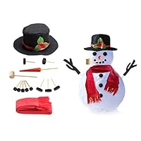 UTC Global Snowman Decorating Kit 16 Pieces Snowman Dress Up Kit Winter Party Kids Outdoor Toys Garden Decoration Set for Snowman Christmas Holiday Decoration Gift Build Your Own Snowman