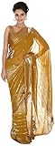 Bachhawat Women's Georgette Saree (Swara_18085, Ivory & Mustard)