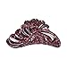 5 inch Large Jaw Clip Hair Claw with Leaf Design for Woomen - Speckled Dark Mauve