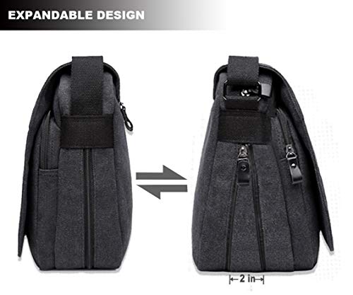 Topfox Men's Multifunctional Canvas Messenger Handbag Outdoor Sports Military Over Shoulder Cross-body Side Bag With Large Capacity - Thumbnail 6