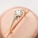 Duan Tiny Crystal Ring Gold Color Ring Dazzling Princess Cut White Sapphire 18K Rose Gold Ring Wedding Jewelry Sz 6-10 (US Code 7)