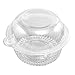 QPEY 50 x Plastic Single Individual Cupcake Muffin Dome Holders Cases Boxes Cups Pods