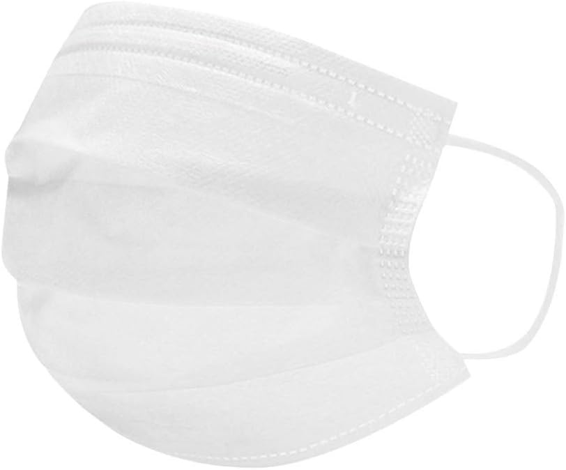 Anti Pollution Breathable Mask - 50pcs Disposable Particulate Respirator Face Mask Dust Breathing Mask Activated Carbon Dustproof PM2.5 Foggy Haze Respirator - 3 Layers/Individually Wrapped (White)