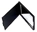 Folding Compact Mirror, Black Rectangle, For Purse or Pocket.