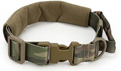 Dog Collar Heavy Duty Nylon Webbing with Padded Control Handle for Small Medium and larger dog onTraining Hiking Walking and Hunting (CP)