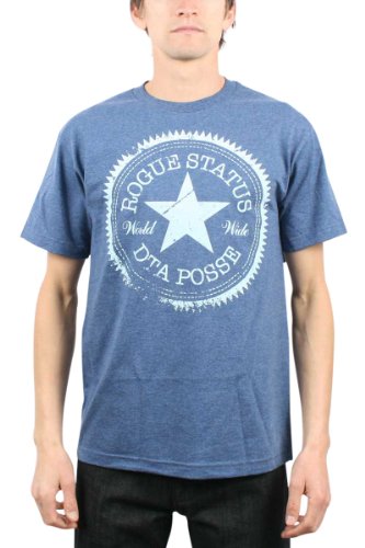 Rogue Status/DTA - Star Mens T-Shirt in Denim Heather/White, Size: Small, Color: Denim Heather/White