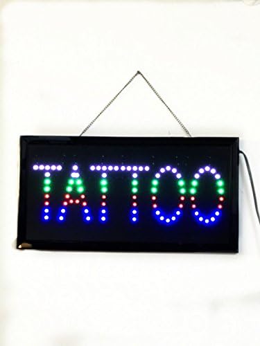 Bright LED Neon Light Animated Motion OPEN Sign For Tattoo Store Shop
