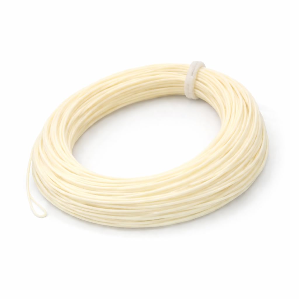 BestCity Fly Fishing Line WF5/6 Floating – Ivory White Weight Forward Trout Fly Line with Welded Loops
