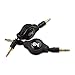 Cable Matters 2-Pack Gold-Plated Retractable Aux Cable - 2.5 Feet primary