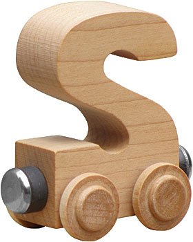 NameTrain Clear Finish Letter Car S - Made in USA