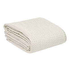 HILLFAIR 100% Combed Cotton Blanket– Twin Size