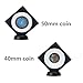 Allsum 5-Pack Challenge Coin Holder Stand, Display Case for Medal Medallion Chips, Double Sided Floating Show Box (3.5 X 3.5)
