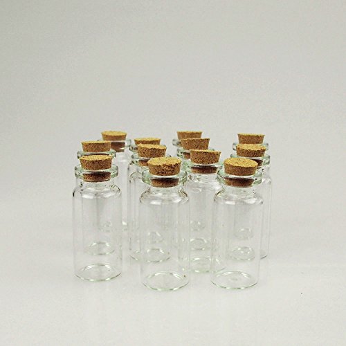 FIREFLY Mini Glass Tube Corked Jars, 2-inch, 12-pack