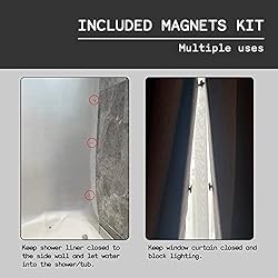 Arayarser Non-Toxic Shower Curtain Liner with 5
