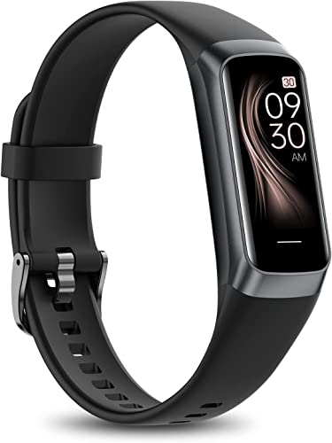 Fitness Tracker with 24/7 Heart Rate Blood Oxygen Sleep Monitor,Activity Tracker with 1.1" AMOLED Touch Color Screen, Multiple Sport Modes Step Counter,IP68 Waterproof for Women Men (Black)