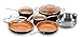 Gotham Steel 15-Piece Titanium and Ceramic Nonstick Copper Frying Pan and Cookware Set – Includes 5 Utensils