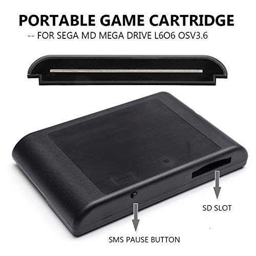 Pena Universal MD Game Burning Card Everdrive MD Game Cartridge for Sega(Black)