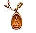 Handmade Rosewood 8 Laughing Buddha Lucky Charm, This Amulet Bring Good Luck, Money and Love in Your Life, Crafted at Thailand Temple (C)
