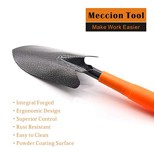Meccion Garden Trowel, Heavy Duty Garden Shovel with Ergonomic Comfort Grip & Rust Resistant, Professional Gardening Tool for Weeding, Transplanting and Digging in Garden Beds