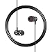 Earbuds Earphones Headphones, Earfly Magnetic Wired Earphones, In-Ear Headphones, Earbuds with Mic, Stereo Headsets, 3.5mm Jack for iPhone 6 6s Plus iPad Note Android Phone Tablet Computer PC (Black)