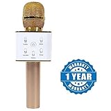 Supreno Powerful Portable Q7 Bluetooth Wireless Handheld Karaoke Microphone With Condensor and Speaker for KTV (Assorted Colour)