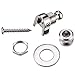Canomo 4 Pieces Guitar Strap Buttons Strap Retainer Quick Release Strap locks (Black/Silver) with 2 Pair Guitar Strap Blocks for Electric Acoustic Guitar Replacement