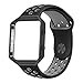 UMTELE for Fitbit Blaze Bands, Sport Silicone Replacement Strap with Black Frame for Fitbit Blaze Smart Fitness Watch Black/Gray