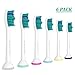 Bobohome Sonicare Toothbrush Heads Replacement for Philips Sonic Care Series Electric Tooth Brush DiamondClean, FlexCare, HealthyWhite, Gum Health with Cap Cover (6 Pack)
