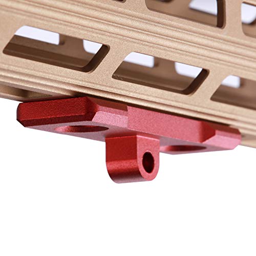 TuFok Mlok Bipod Adapter Mount - Tactical Bipod Mount Adaptor Attachment,fits AR15 M-Lok Rail Handguard,for Harris Sling Stud(Aluminum Red)