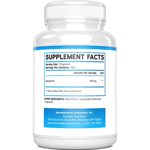 Apigenin Supplement 50mg Per Capsule (Powerful Bioflavonoid Found