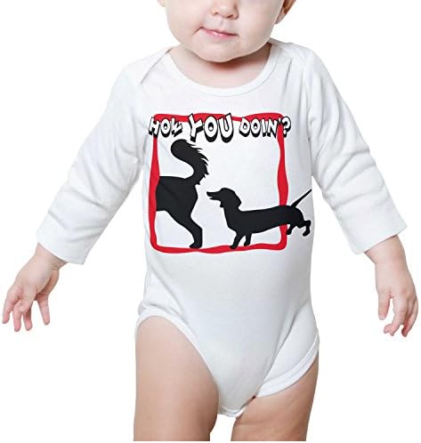 Xanx Smon Boys Girls Baby Onesies Humorous Dog Sniffing Newborn Baby Bodysuit Organic Clothes