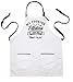 MY COOKING IS SO FABULOUS EVEN THE SMOKE ALARM CHEERS ME ON -100% Cotton Thick White Apron with 2 Tone Black Pockets - Adjustable Strap - Unisex - Great for Outdoor/Indoor Cooking - Perfect Funny Gift