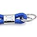 Fashion Blue Braided Leather Cord Key Chain for BMW
